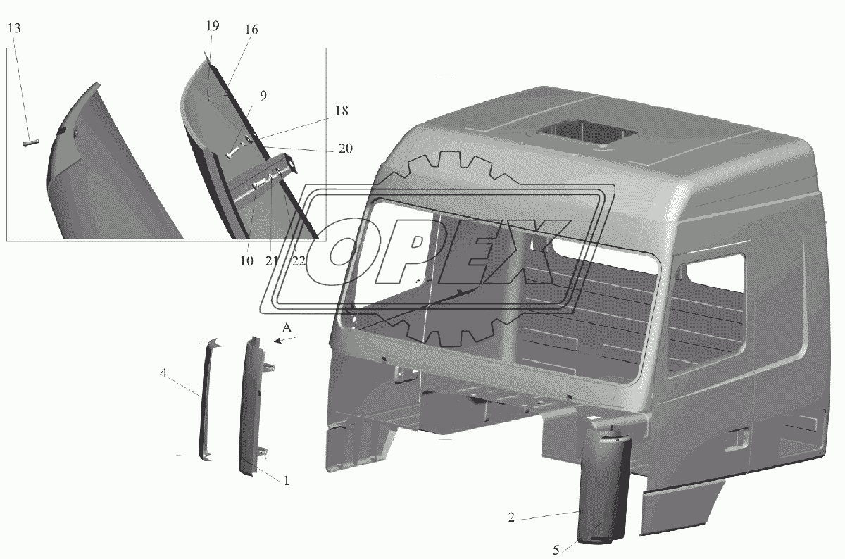 Установка щитков 6430-8400014