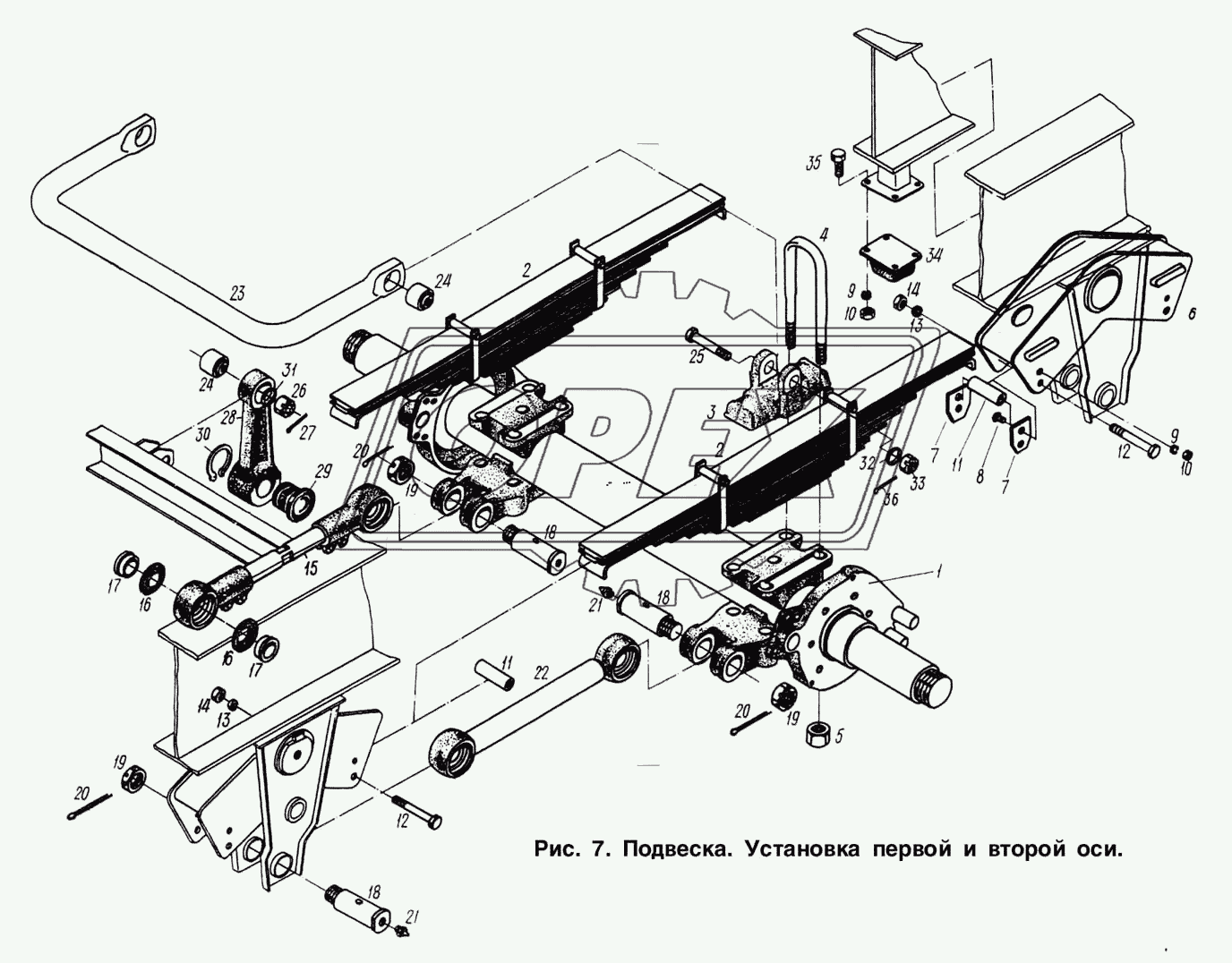 Подвеска. Установка первой и второй оси