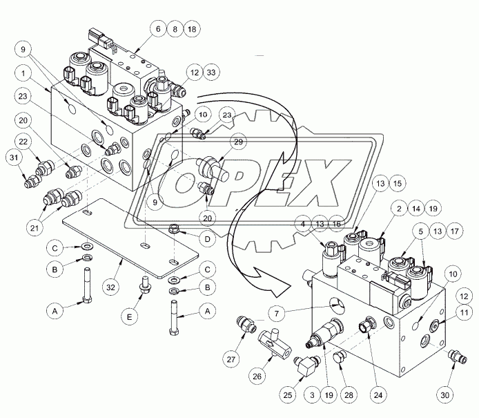 HEADER LIFT MANIFOLD