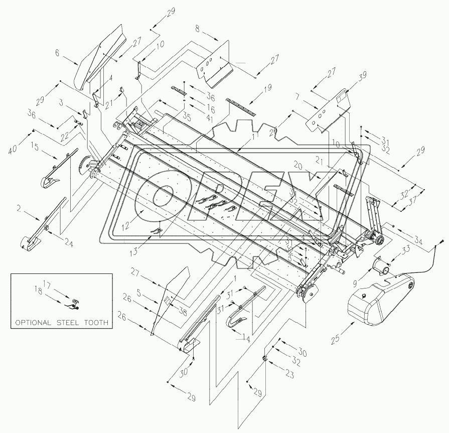 DRAPER AND SHIELD ASSEMBLY (12’ SMALL SEED)