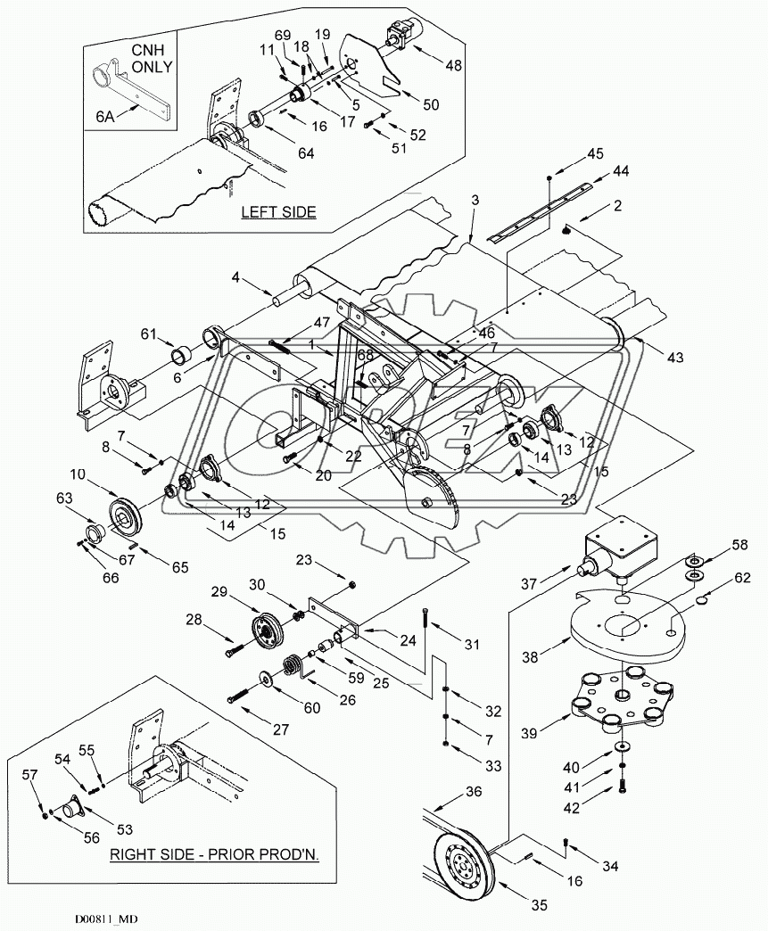 DRAPER AND GEAR BOX DRIVE