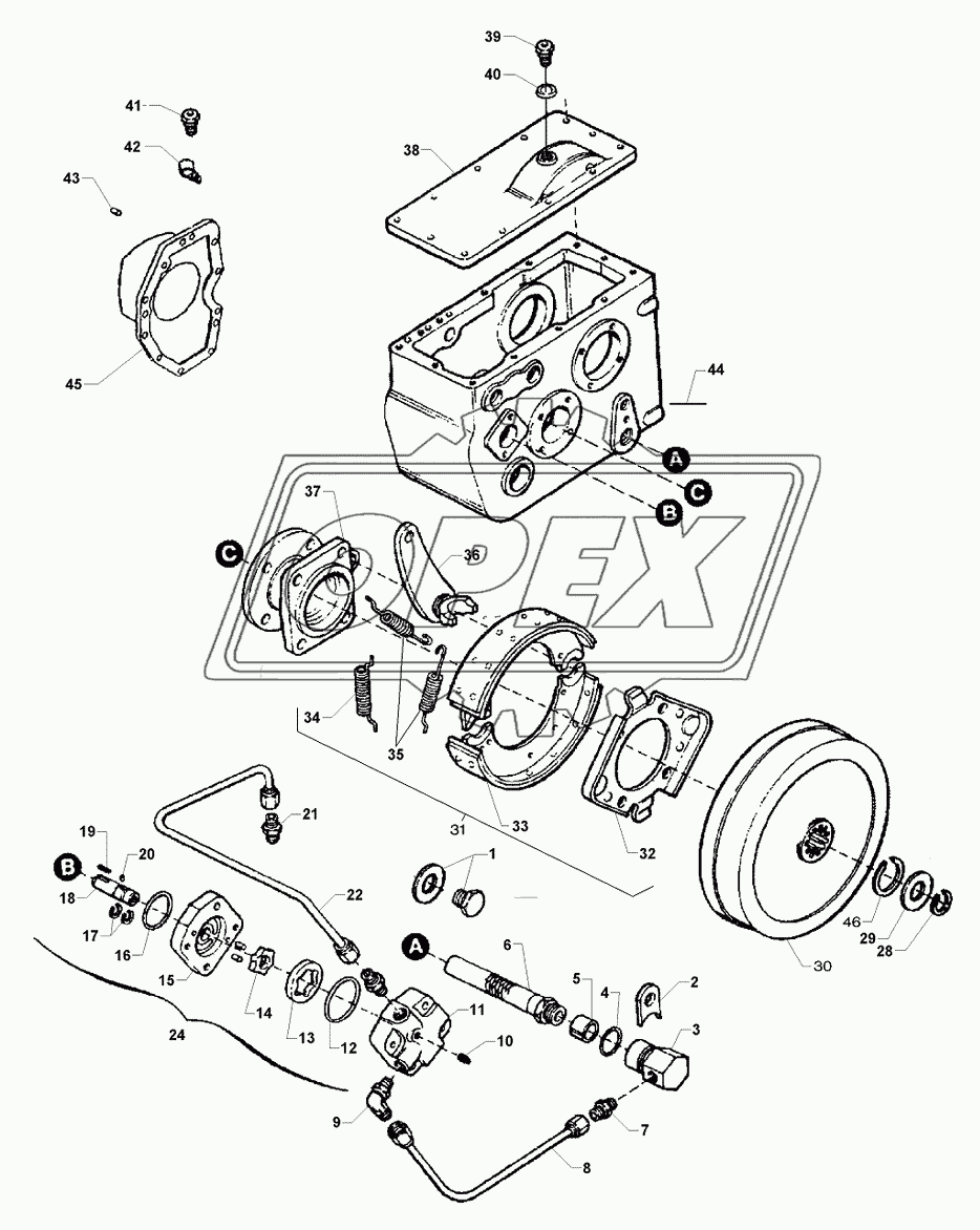 Pressure Lube And Parking Brake Gearbox D46140058