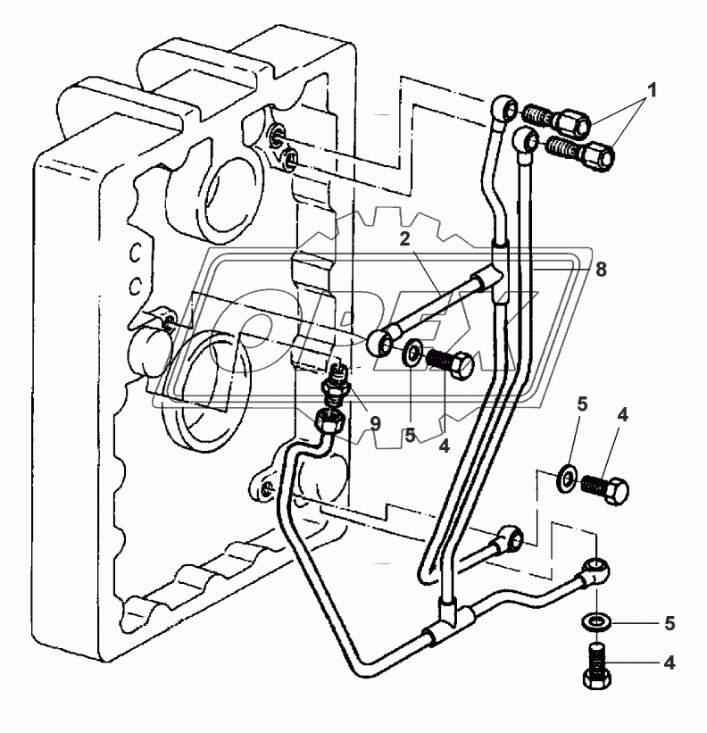 Engine P.T.О - Pipes