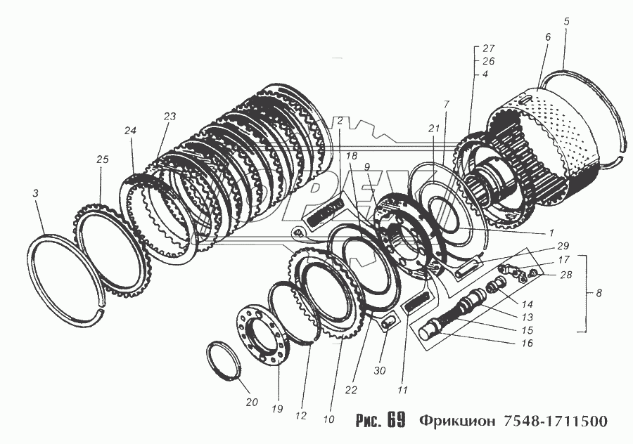 Фрикцион 7548-1711500