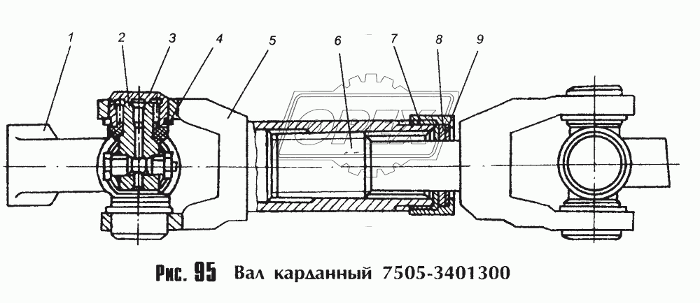 Вал карданный 7505-3401300