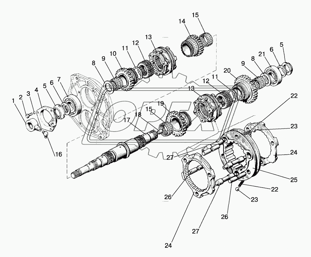 Узел коробки передач