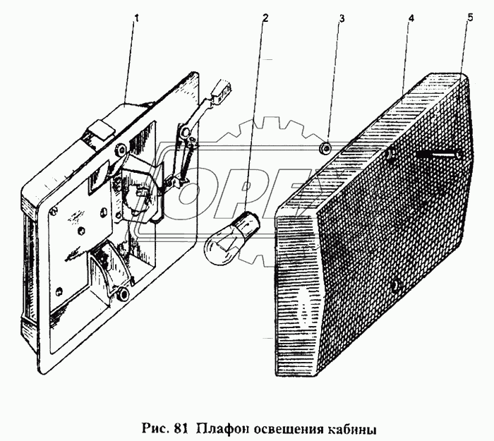 Плафон освещения кабины