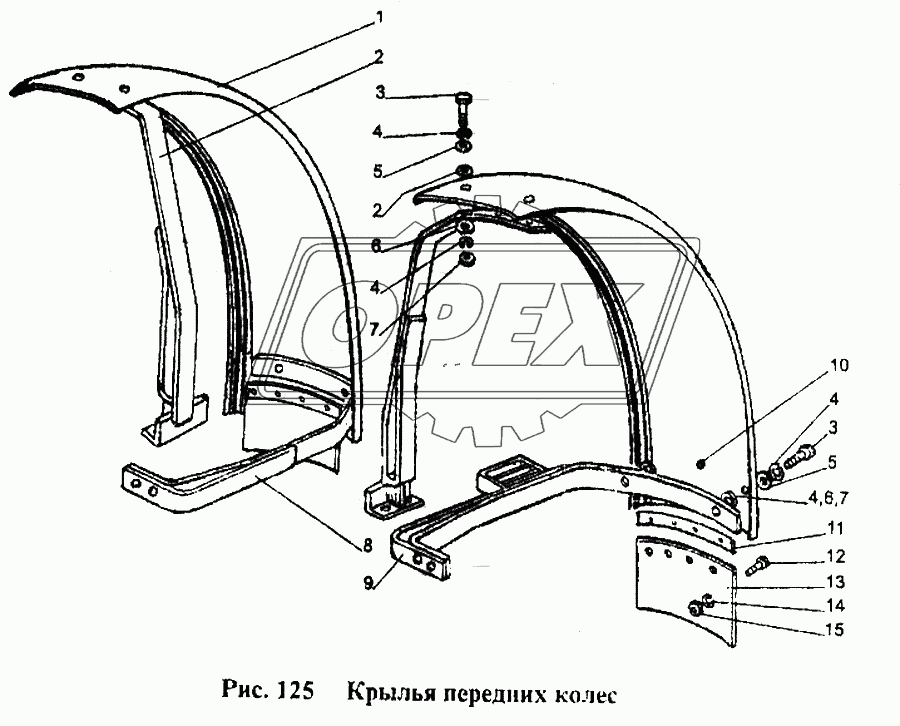 Крылья передних колес