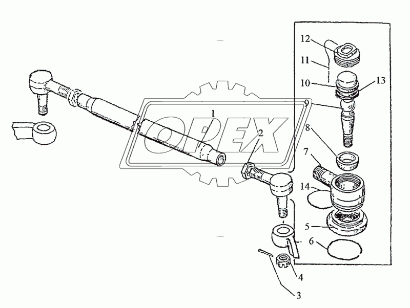 Тяга рулевая