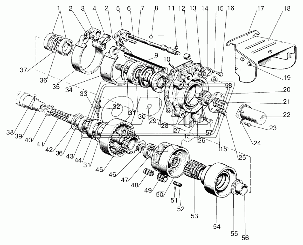 Вал отбора мощности задний 85-4202010