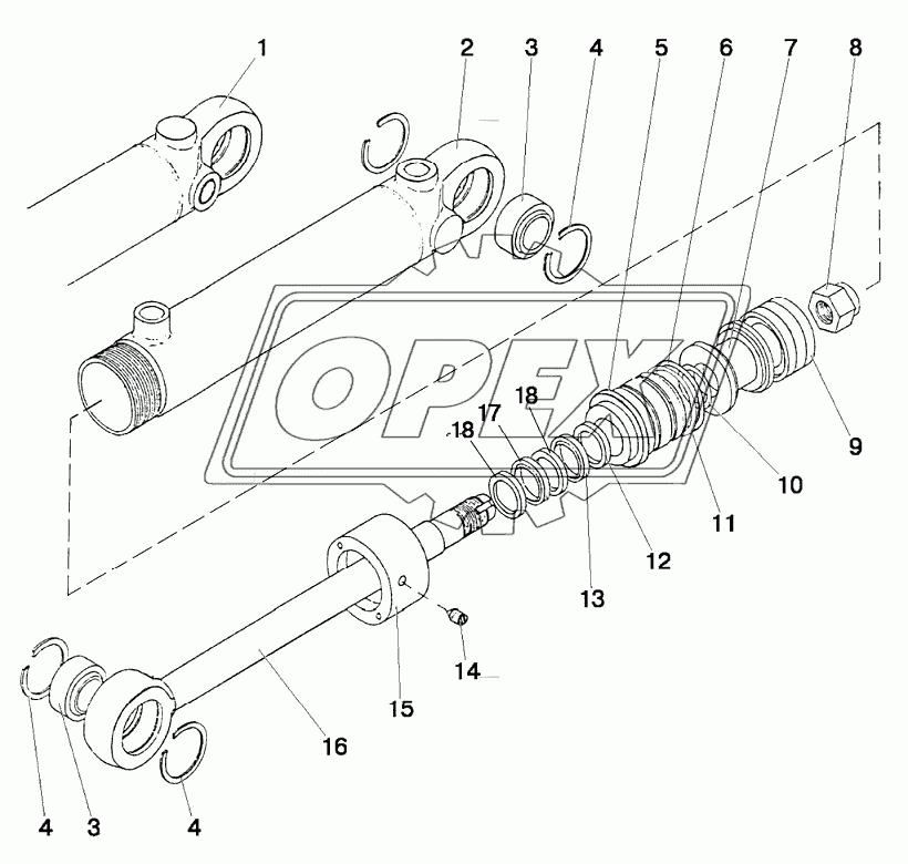 Гидроцилиндр Ц50 (50x25-200)