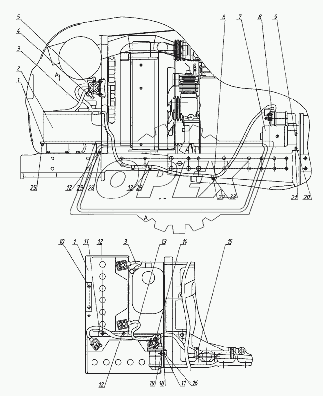 Установка аккумуляторных батарей 1