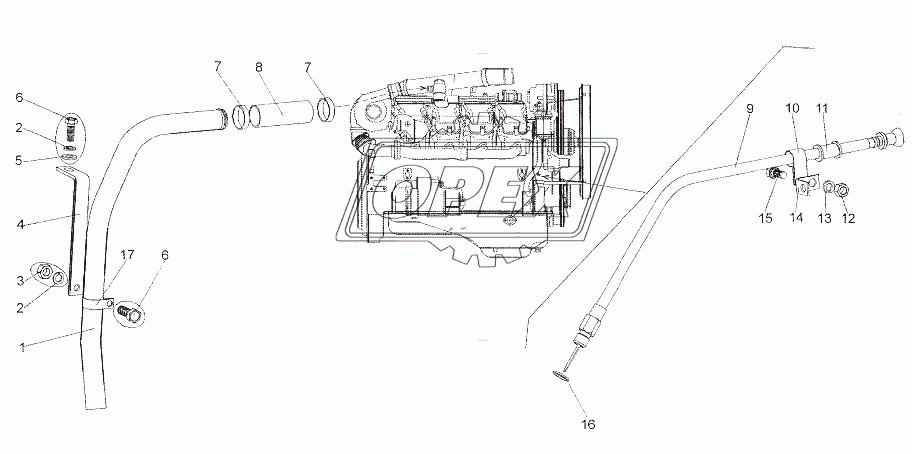 Установка агрегатов системы смазки двигателя 2