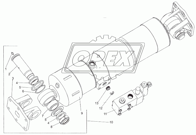 Гидроцилиндр с коробкой клапанной 79011-8603004, 79011-8603005