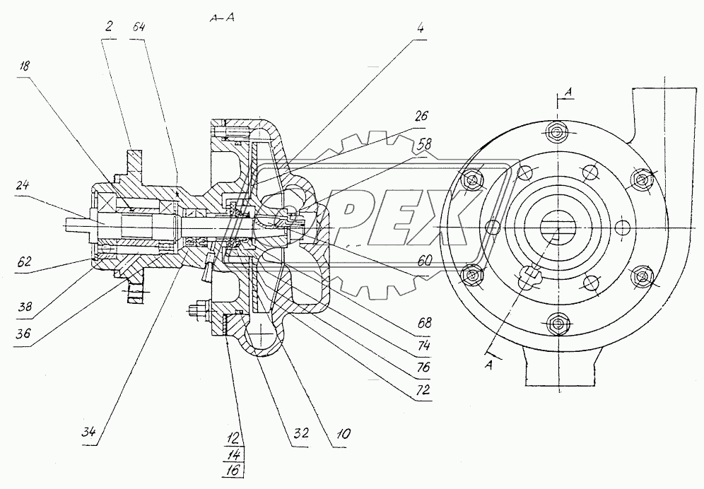 Гидротрансформатор, механизмы редуктора и переключения коробки передач, подвеска ГМП 19