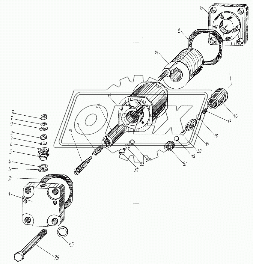 Гидротрансформатор, механизмы редуктора и переключения коробки передач, подвеска ГМП 9