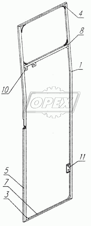Каркас двери передней 42112-6101010-СБ 1