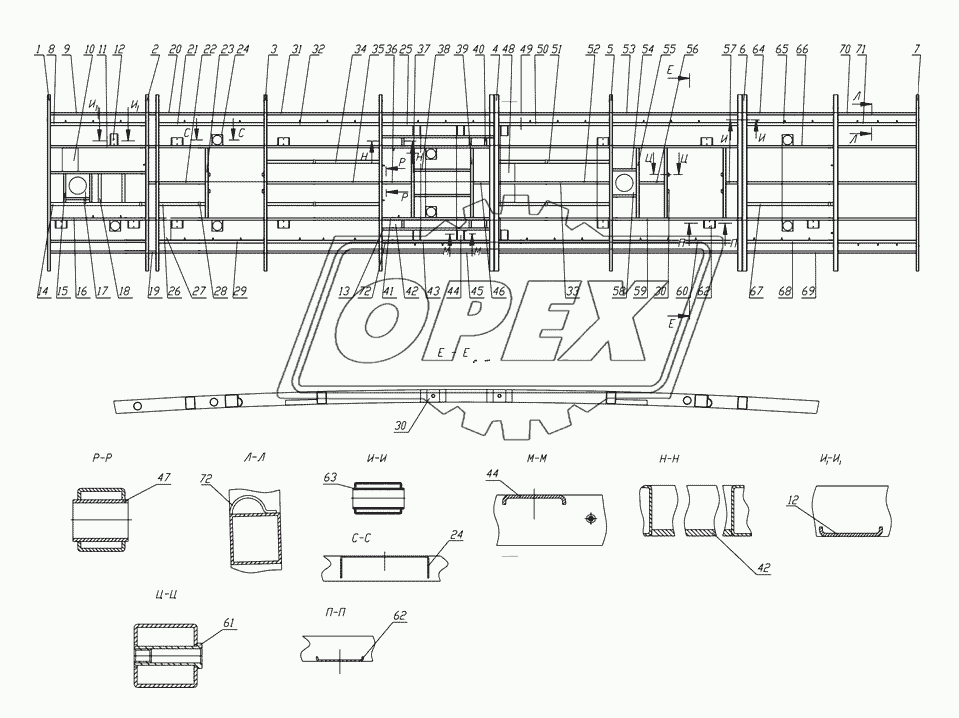 Каркас крыши 5299-37-5701010СБ