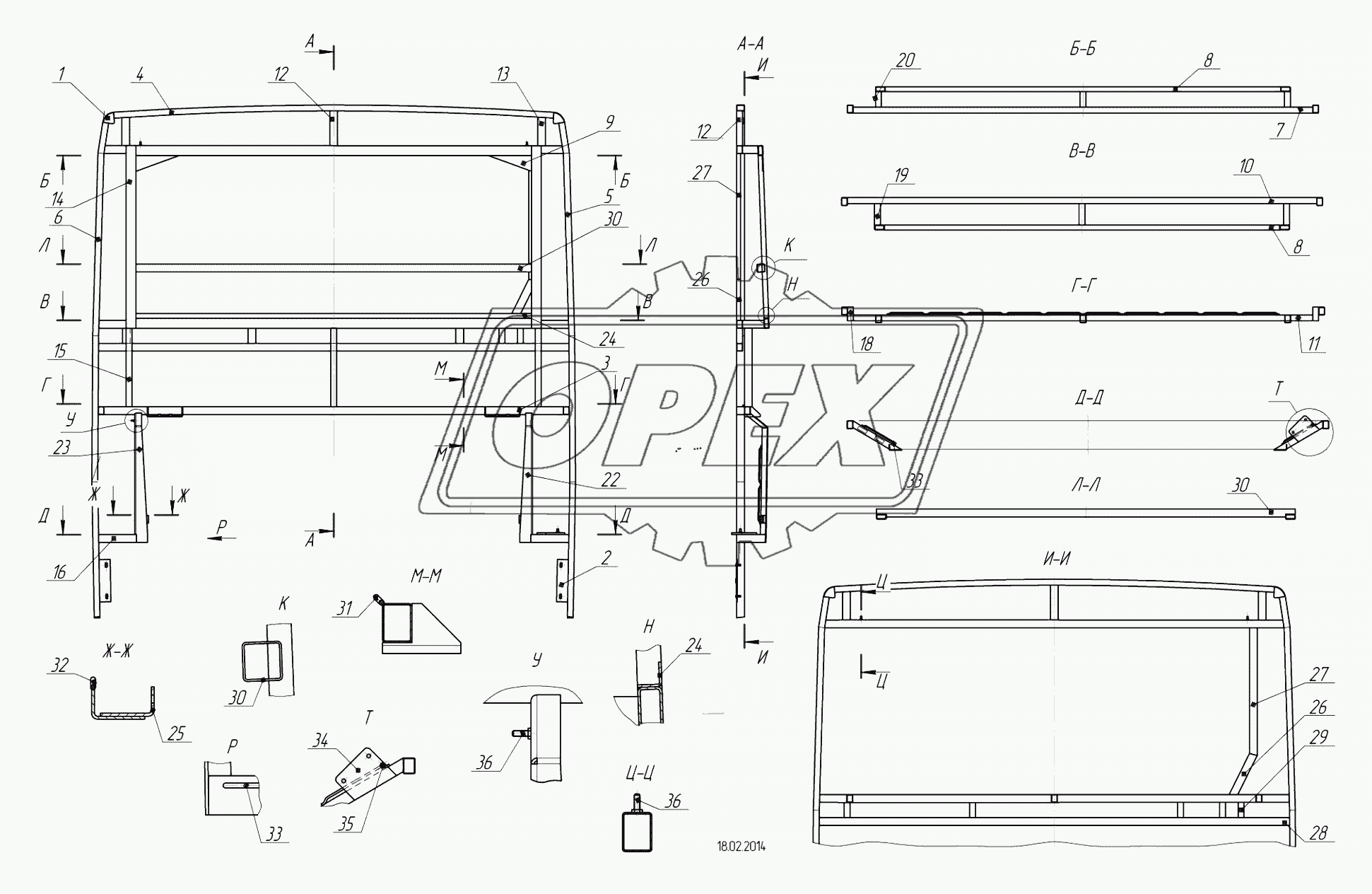 5299-372-5601010 – Каркас задка