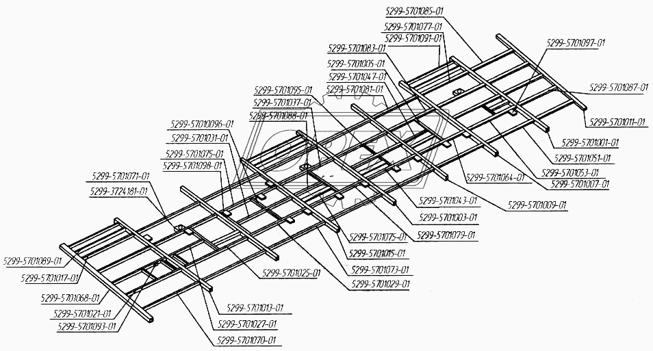 Каркас крыши автобуса