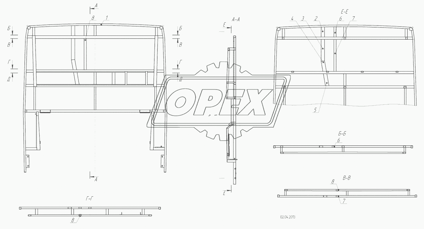 52994-102-5601010 - Каркас задка