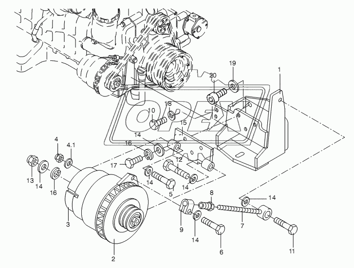 ALTERNATOR BRACKET LEFT 1