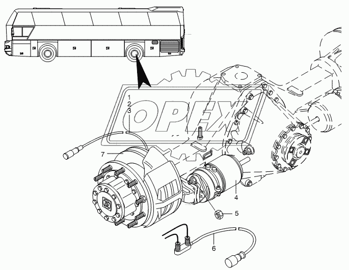 ABS-PARTS REAR AXLE