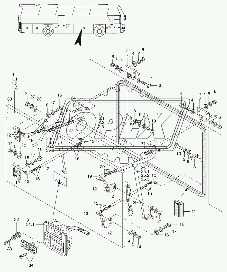 LUGGAGE-COMPARTMENT FLAP 1