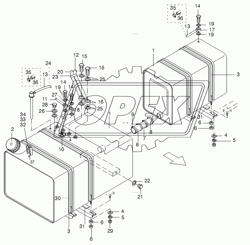 FUEL TANK, FUEL OIL TANK 1