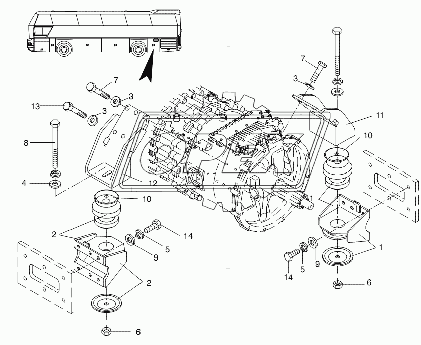 GEARBOX CARRIER/ MOUNTING 2