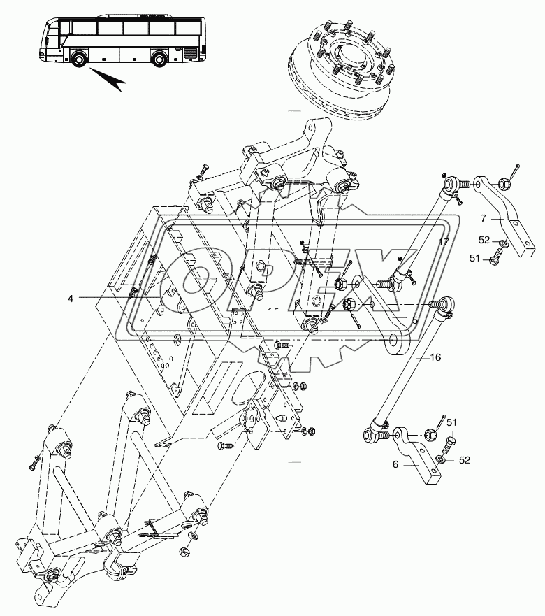 STEERING MECHANICS FRONT AXLE 2