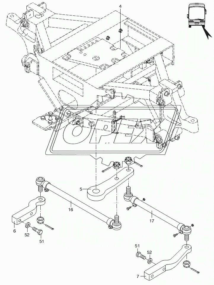 STEERING MECHANICS FRONT AXLE 4