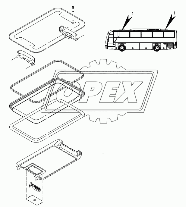 SUN ROOF - DETAIL PARTS 3