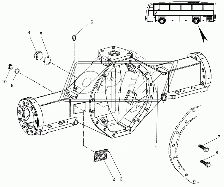 REAR AXLE PARTS CASING