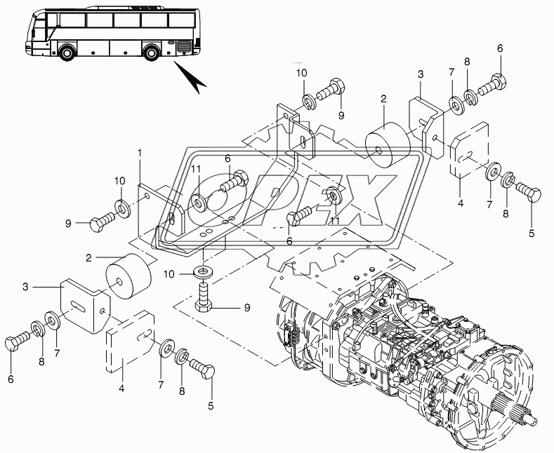 TRANSMISSION SUPPORT 1