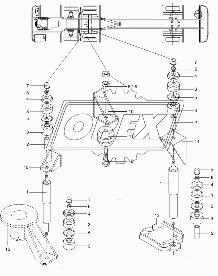 SHOCK ABSORBER AND MOUNT 2