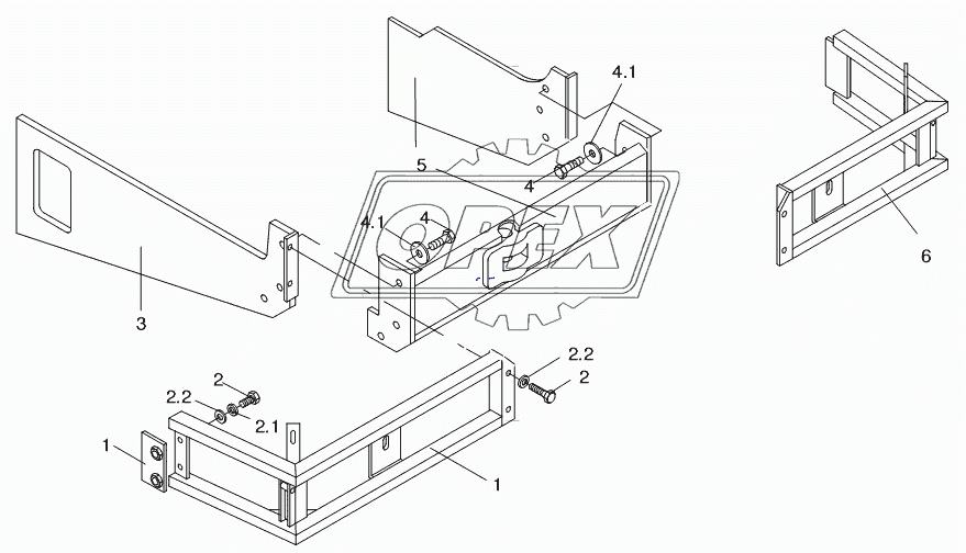 BACK CROSS BAR WITH COUPLING