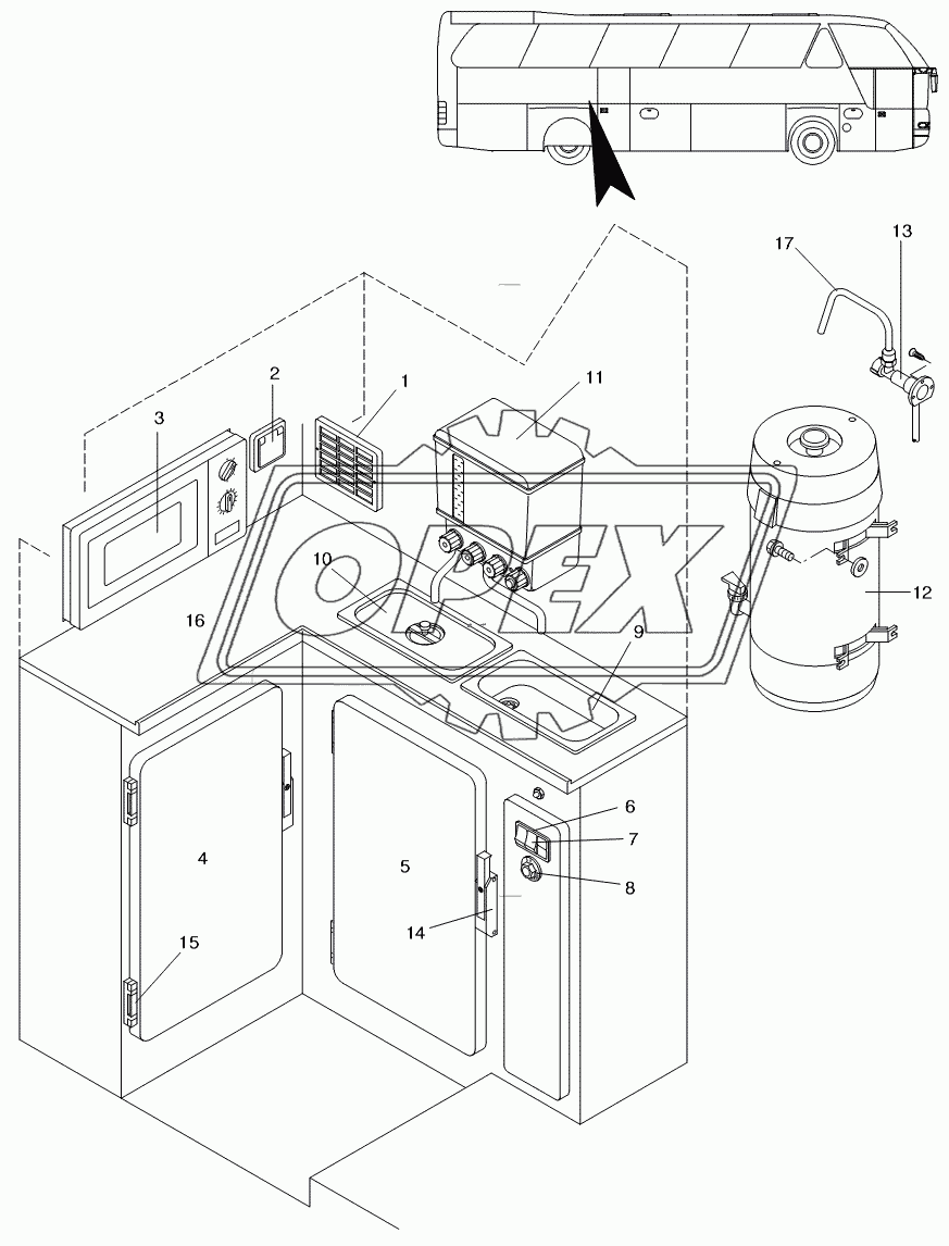 KITCHEN WITH FRIDGE