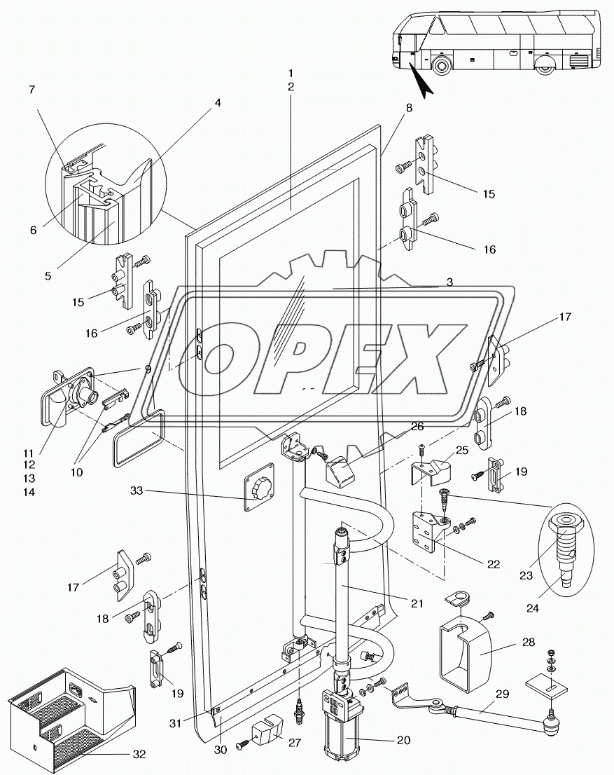 OUTWARD-SWINGING DOOR FRONT RH 2