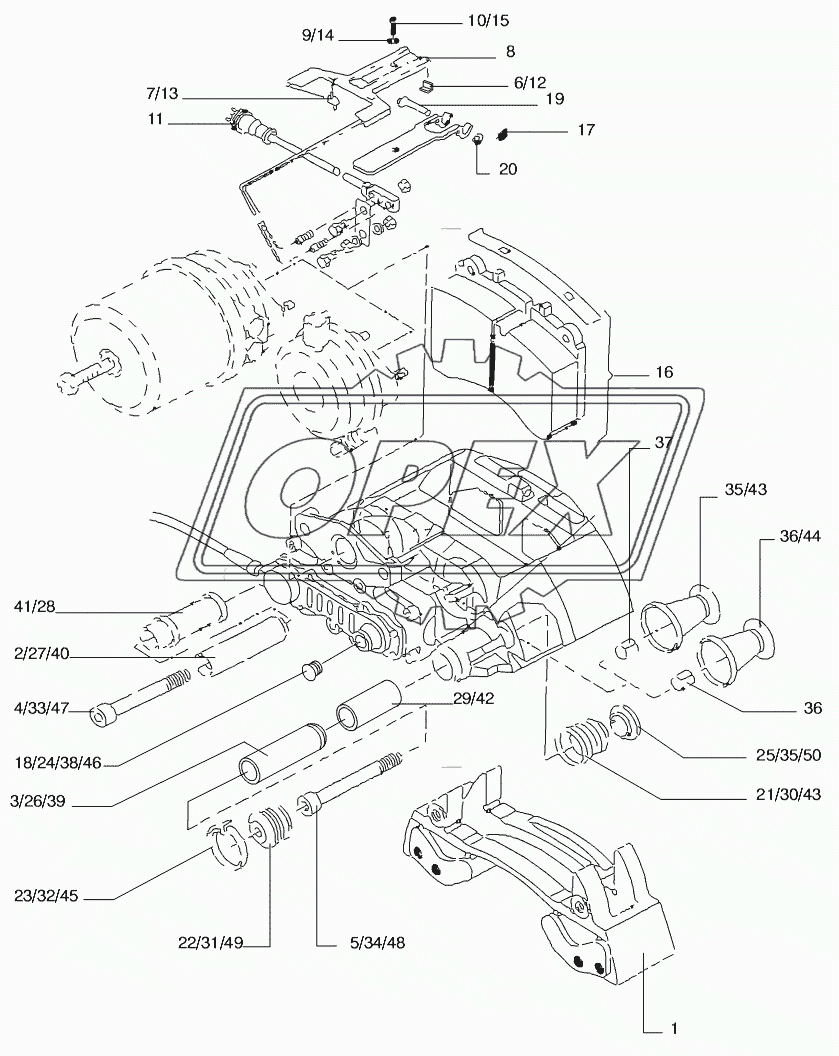 DISK BRAKE TRAILING AXLE 2