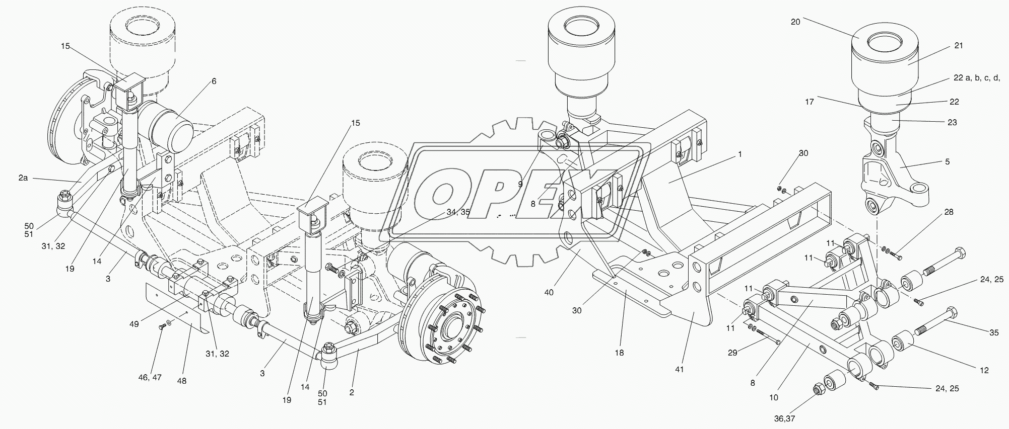 TRAILING AXLE 1