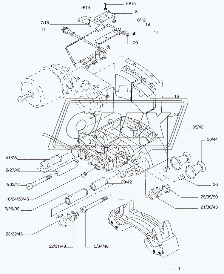 DISK BRAKE TRAILING AXLE 2