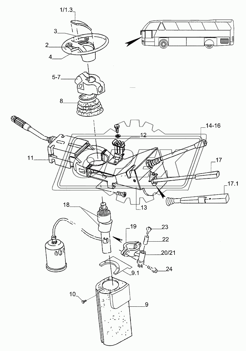 DRIVER'S PLACE (STEERING WHEEL)