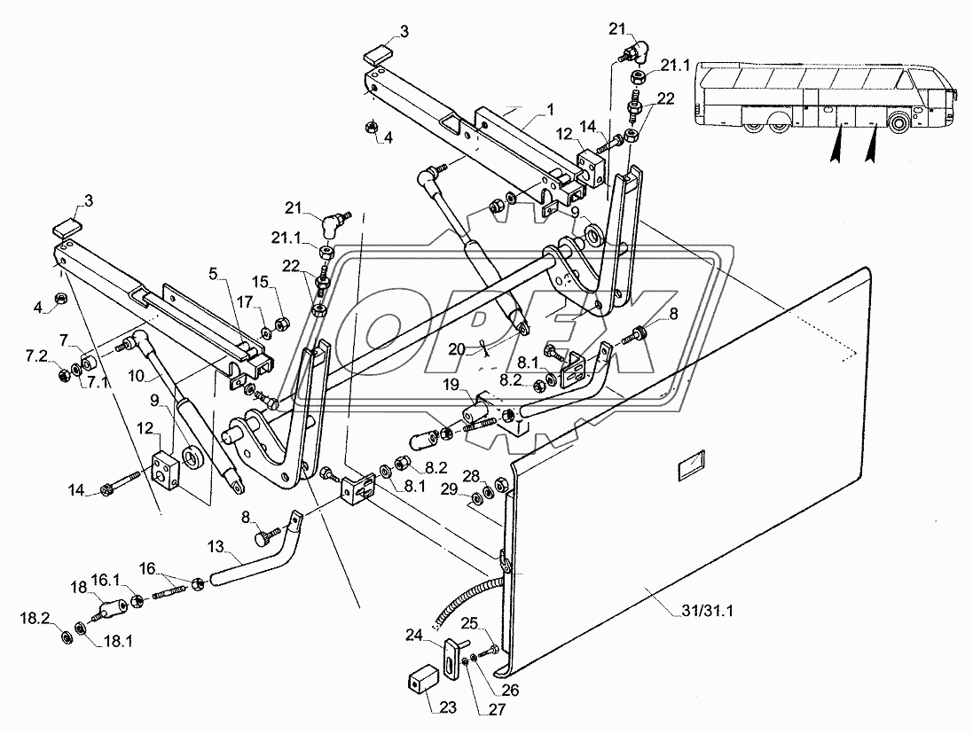 LUGGAGE-COMPARTMENT LID CPL. 2