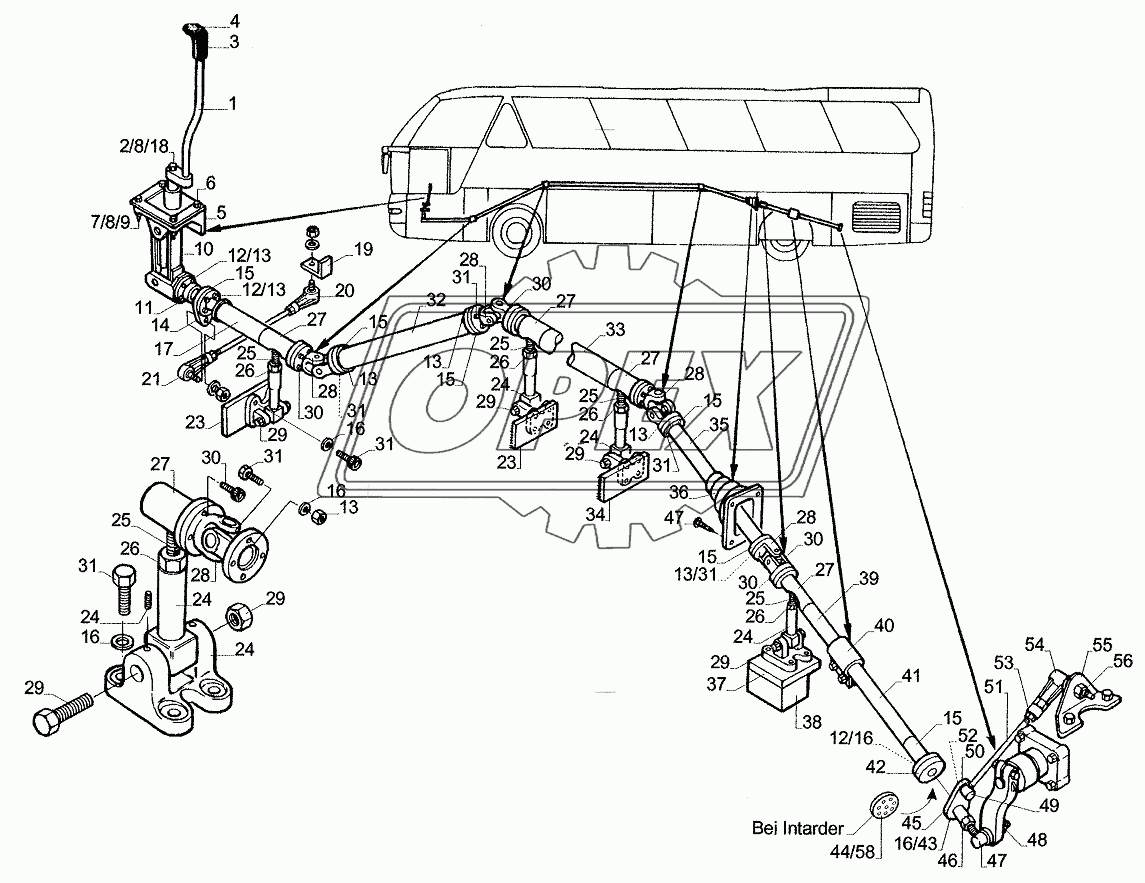 SELECTOR SHAFT AND PARTS