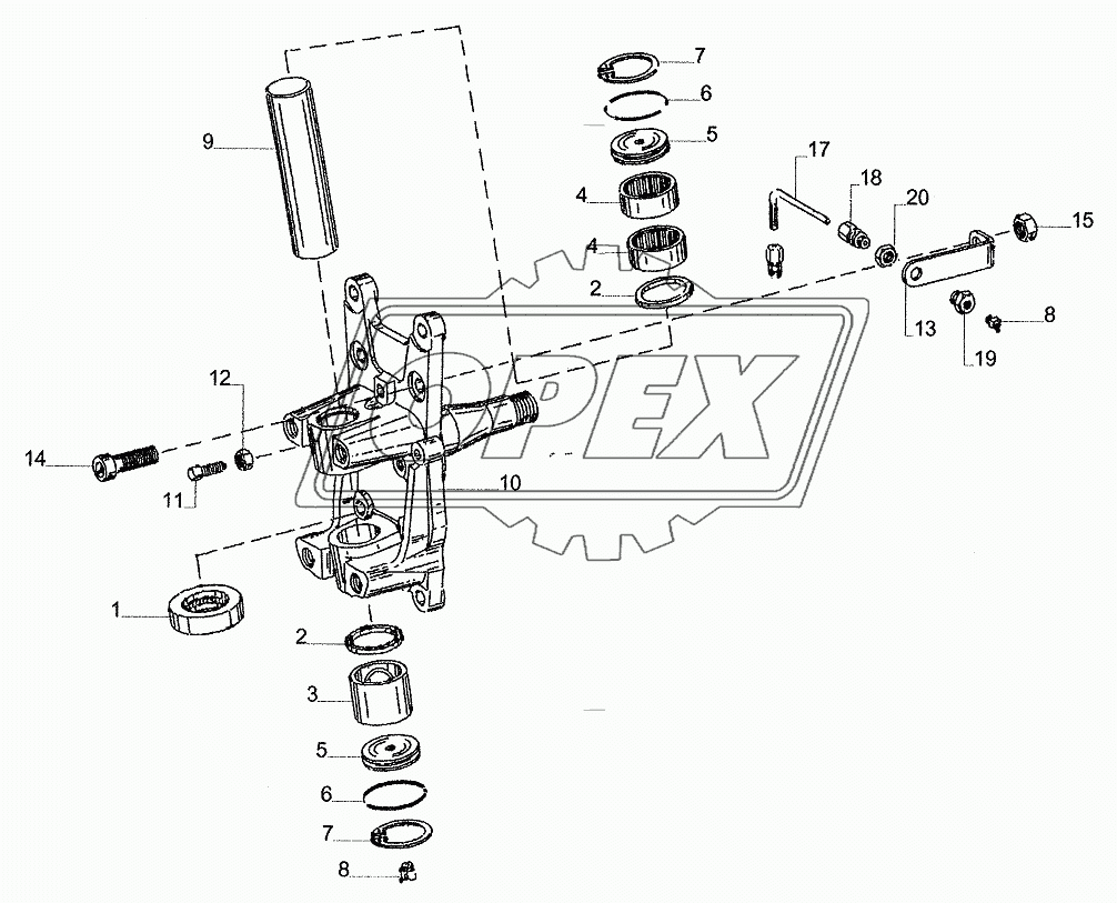 CASTER AXLE PARTS 1