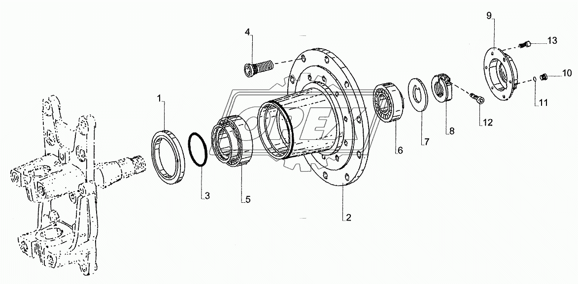 CASTER AXLE PARTS 2