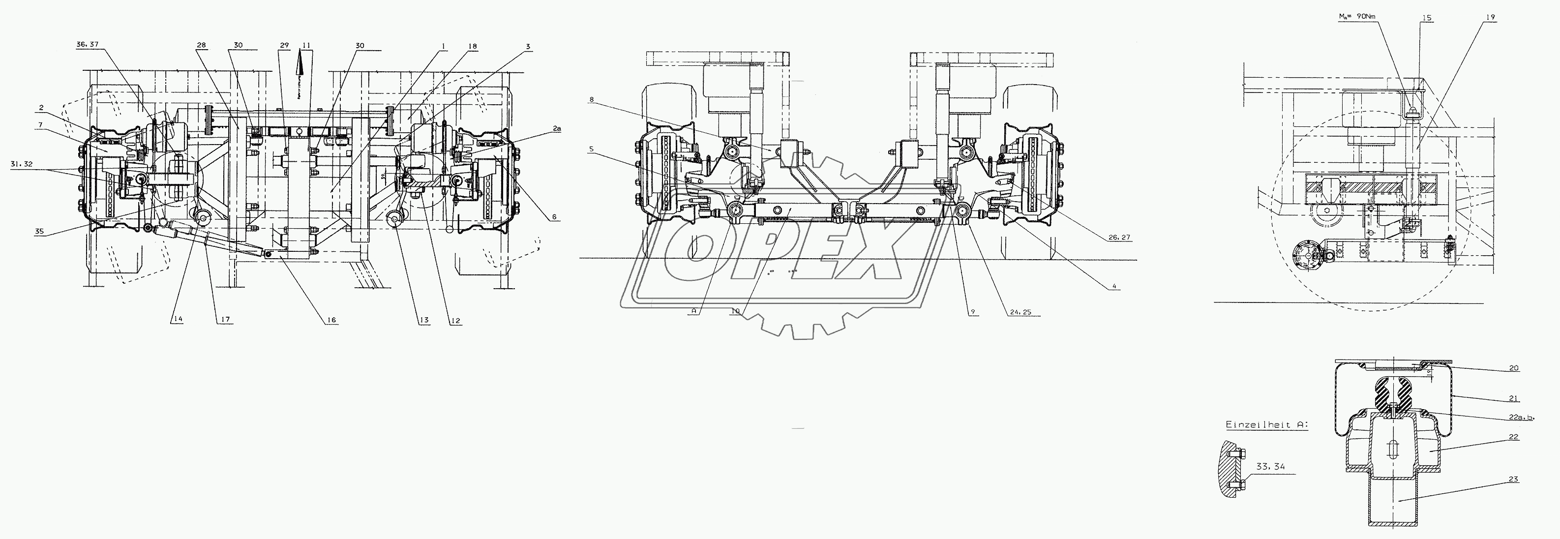 TRAILING AXLE