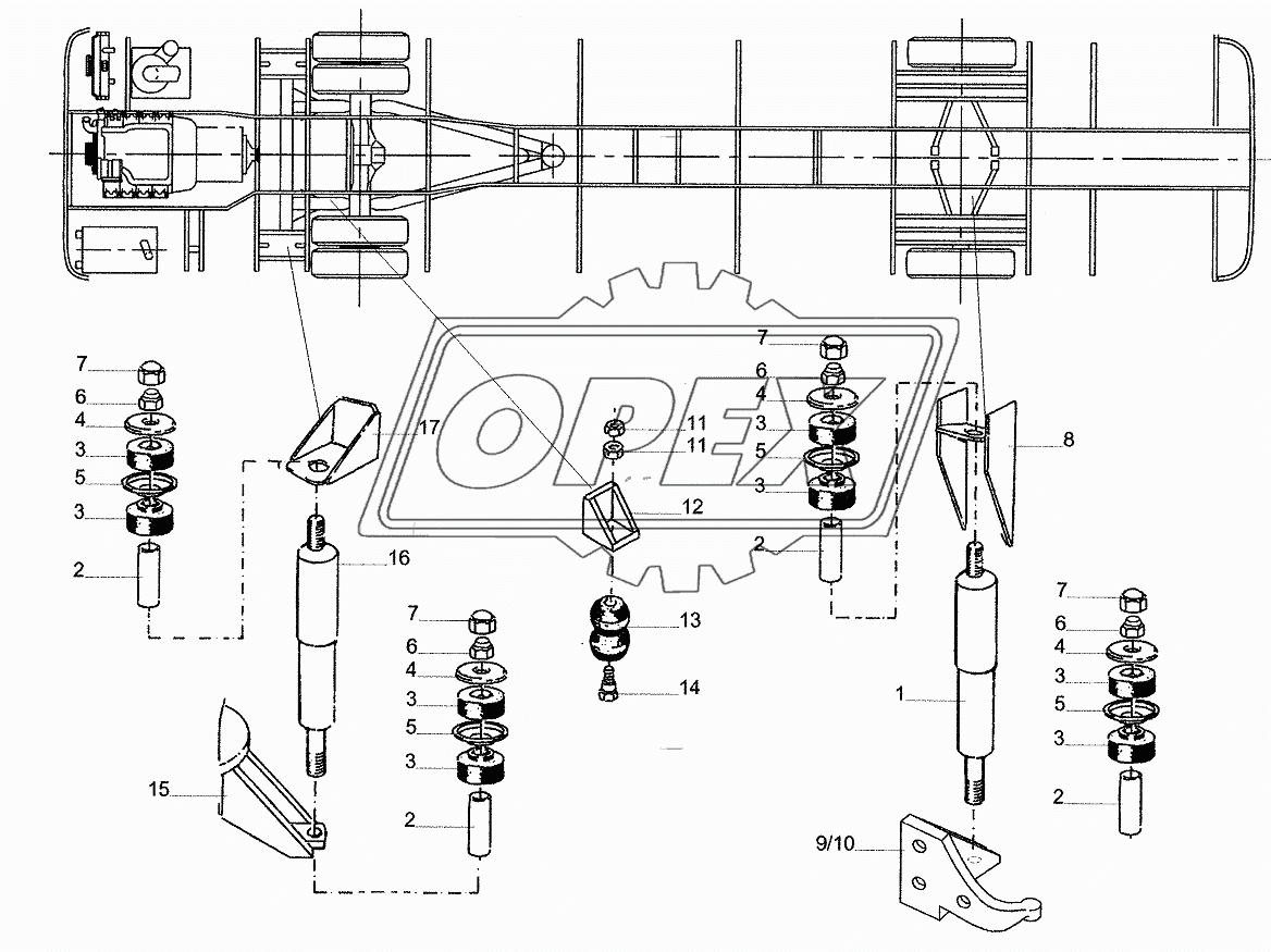 SHOCK ABSORBER AND MOUNT 1