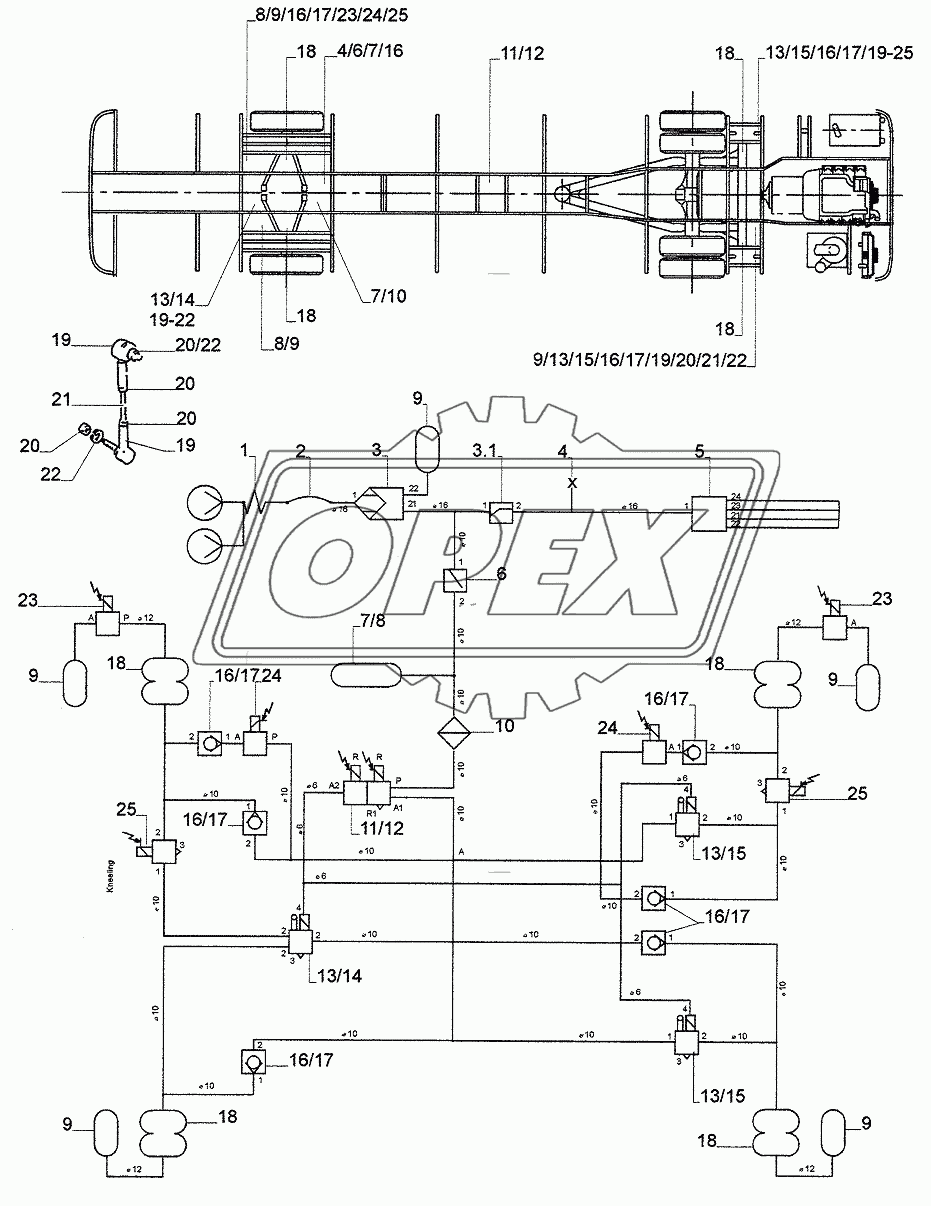 AIR SUSPENSION WITH KNEELING